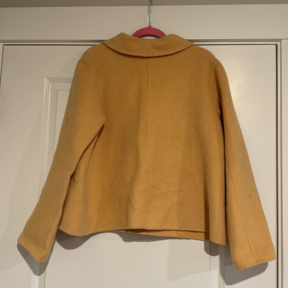 Vintage Pendleton Merino Wool Yellow Cropped Womens Jacket Large - Picture 5 of 8